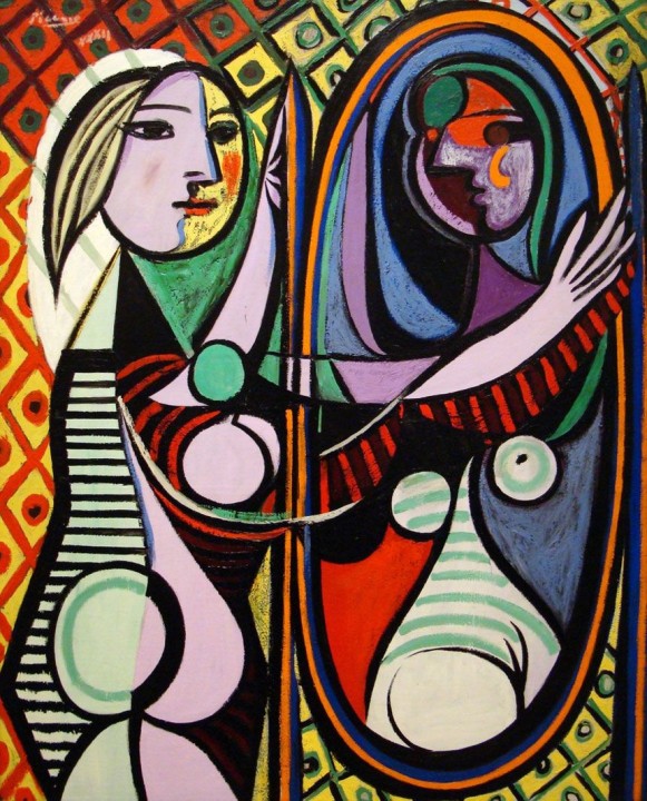 Mädchen Vor Einem Spiegel Von Pablo Picasso