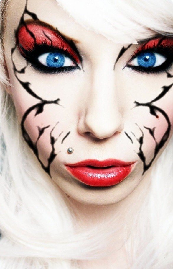 Billig halloween Kontaktlinsen und make-up-Ideen | KunsTop.de